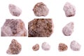Collection of stone mineral Albit Royalty Free Stock Photo