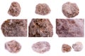 Collection of stone mineral Albit Royalty Free Stock Photo