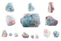 Collection of stone mineral amazonite
