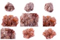 Collection of stone mineral Aragonite Royalty Free Stock Photo