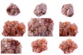 Collection of stone mineral Aragonite