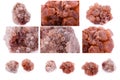 Collection of stone mineral Aragonite Royalty Free Stock Photo
