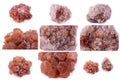 Collection of stone mineral Aragonite Royalty Free Stock Photo