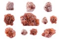 Collection of stone mineral Aragonite Royalty Free Stock Photo