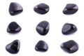 Collection of stone mineral black onyx Royalty Free Stock Photo