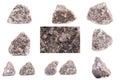 Collection of stone mineral Olivine Royalty Free Stock Photo