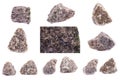 Collection of stone mineral Olivine Royalty Free Stock Photo