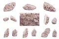 Collection of stone mineral Pyrite