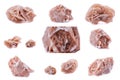 Collection of stone mineral Rose of the desert Royalty Free Stock Photo