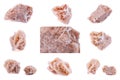 Collection of stone mineral Rose of the desert Royalty Free Stock Photo