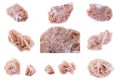 Collection of stone mineral Rose of the desert Royalty Free Stock Photo