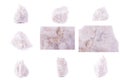 Collection of stone mineral Wollastonite