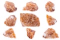 Collection of stone mineral Yellow calcite
