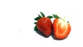 Collection strawberry. Strawberry isolate. Strawberries isolated on white background