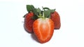 Collection strawberry. Strawberry isolate. Strawberries isolated on white background