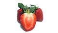 Collection strawberry. Strawberry isolate. Strawberries isolated on white background