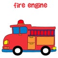Collection style of fire engine Royalty Free Stock Photo