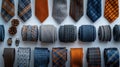 Collection of Stylish Men\'s Ties Royalty Free Stock Photo