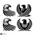 Eagle Logo Set - Vector Illustration Royalty Free Stock Photo