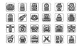 Retro Sci-Fi Gadget Icons Collection Royalty Free Stock Photo