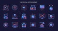 Artificial Intelligence Icon Set Royalty Free Stock Photo