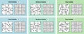 Collection Sudoku game with answers. Different complexity. Royalty Free Stock Photo