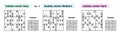 Collection Sudoku game with answers. Different complexity. Royalty Free Stock Photo