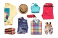 Collection summer clothes. Royalty Free Stock Photo