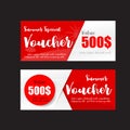 015 Collection of summer sale promotion voucher template