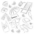 Collection of summer symbols