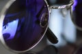 Collection of sunglasses on big reflecton mirror Royalty Free Stock Photo