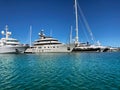 Superyachts in harbour