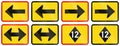 Collection of Supplementary Road Signs Used in Botswana Royalty Free Stock Photo