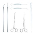 Collection of Surgical Instruments on White Background