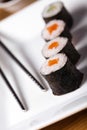 Collection of sushi, oriental cuisine colorful theme Royalty Free Stock Photo