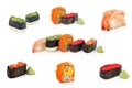 Collection Sushi set pack for sale isolate on white background