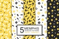 Collection of swatches memphis patterns