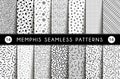 Collection of Swatches Memphis Seamless Pattern.