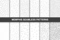 Collection of swathces memphis patterns - seamless.