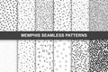 Collection of swathces memphis patterns - seamless.