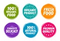 Collection symbols such as natural and organic product