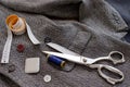 Collection of tailor tools Royalty Free Stock Photo