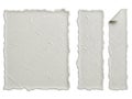 Collection of tattered paper sheets isolated on white background Royalty Free Stock Photo