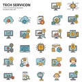 Collection of technology icons representing various data and security concepts.