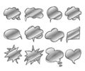 Collection of templates speech bubbles. Hand drawn, doodles Royalty Free Stock Photo