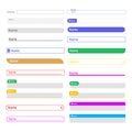 collection of text input form templates Royalty Free Stock Photo
