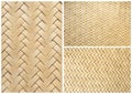 Collection of texture bamboo basket for background