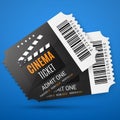 Movie cinema premiere poster or flyer design. Vector cinema tickets background.