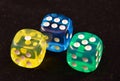 Three Dice Royalty Free Stock Photo