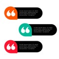 collection of three double inverted comma template for social media quote